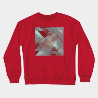 Red Abstract leather Crewneck Sweatshirt